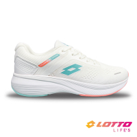 【LOTTO 義大利】女 輕步 飛織跑鞋(白/湖水綠-LT1AWR5059)