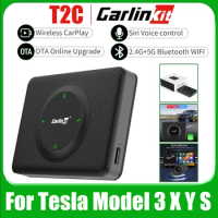 Carlinkit Wireless CarPlay Dongle Apple Car Play Wireless Android Auto Adapter For Tesla Model 3 Y BT Wifi Connect Spotify Waze