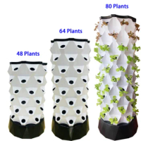 High yield indoor hydroponic tower system pineapple tower home grow system hydroponics 80 holes