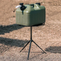 Telescopic Folding Picnic Table Strong Load-bearing Round Camping Table with Light Pole Tripod Storage Bag for BBQ Picnic Hiking