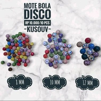 Bola Disco/Disco Ball/Bola Disko Kristal/Mote Manik Gelang Kalung 10 MM/10 Pcs