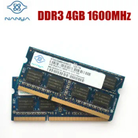 NANYA 4GB 2RX8 PC3 10600S 12800S DDR3 1333 1600Mhz 4G Laptop Memory Notebook Module SODIMM RAM