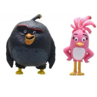 2pcs 7-9cm Angry Bird Cake Decoration Set
