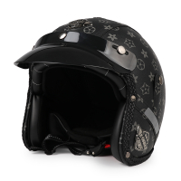 3C Certified Retro Prince Cruiser Motorcycle Helmet for Men and Women Electric Bike Summer Riding Ha