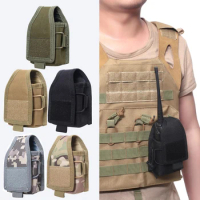 Military Tactical Molle Radio Pouch Interphone Phone Case Airsoft Magazine Holder Outdoor Hunting EDC Walkie Talkie Waist Bag