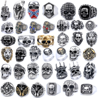 Skull ring Nordic heavy metal ring Personalized retro ring