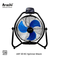 Arashi ARF 20 RC Spinner Black Kipas Angin Lantai & Dinding 20 Inch + Remote