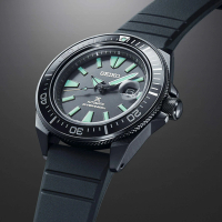 【SEIKO 精工】PROSPEX 亮綠時標200米機械腕錶-黑 矽膠帶43.8mm_SK028(SRPH97K1/4R35-05N0C)