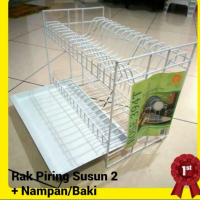 rak piring serbaguna tipe rose 394 T susun 2+ tray (nampan/alas).bahan