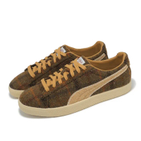 【PUMA】休閒鞋 Clyde Harris Tweed 男鞋 紅棕 橘 羊毛 毛呢 復古 板鞋(398512-02)