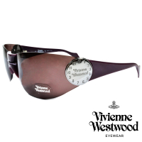 【Vivienne Westwood】英倫復古圓環款太陽眼鏡(紫/銀 VW538_04)