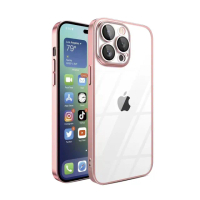 【HongXin】iPhone 14 Plus 6.7吋 自帶鏡頭膜手機殼(粉色)
