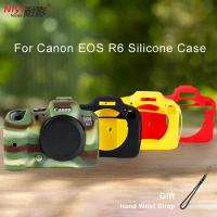 For Canon EOS R6 Silicone Case Bag Body Cover Protector Frame Skin for Canon EOS R6 EOSR6 Mirrorless Camera