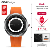 CIGA Design Men Mechanical Watch Series U Black Hole Super Titanium Case Flurorubber Strap Transparent Automatic Wrist Watch Man
