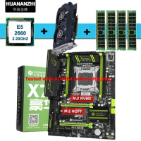 HUANANZHI X79 Super Motherboard 2 M.2 SSD Slot Gaming Computer Set Video Card GTX750Ti 2G Xeon CPU E5 2660 SR0KK 32G RAM REG ECC