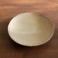 Rinka古典鐵銹釉圓盤16cm/ 美濃燒 復古 麵盤 橢圓盤 盤皿