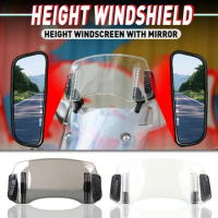 NEW Wind Deflector With Rearview Mirror For YAMAHA TMAX560 TMAX536 XMAX TMAX Adjustable Windscreen Windshield Extension Shield