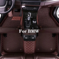 High Quality Customized Double Layer Detachable Diamond Pattern Car Floor Mat For BMW X5M F85 X6 E71 F16 X6M F86 I3 I8 Z3 Z4 E89