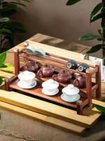 實木茶杯架中式茶壺茶具展示架茶器擺放架博古架紫砂壺小型置物架