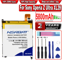HSABAT LiS1520ERPC 5800mAh Battery for Sony Xperia Z Ultra XL39 XL39H C6802 C6806 C6833 C6616 ZU L4 Battereis