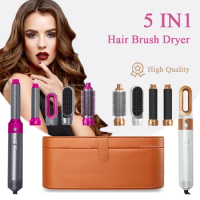 2024 New 5 in 1 Hair Dryer Kit Air Hot Comb Set Professional Curling Iron Hair Straightener Styling For Dyson Airwrap