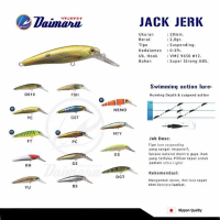 Daimaru Lure, Lure/Minow Daimaru JACK JERK, 50mm, 2,8gr, Suspending, 14 warna.