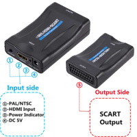 1080P SCART TO HDMI Video Audio Upscale Converter AV Signal OR HDMI TO SCART Adapter HD Receiver TV DVD Support Dropshipping