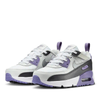 【NIKE 耐吉】運動鞋 童鞋 中童 兒童 魔鬼氈 氣墊 AIR MAX 90 EASYON PS 灰黑紫 IH1417-129