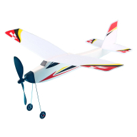 15.5นิ้วเครื่องร่อนเครื่องบิน DIY ยางรัดขับเคลื่อนโฟมเครื่องบินของเล่นที่ทำด้วยมือกลางแจ้งบินของเล่นพรรคโปรดปรานสำหรับเด็ก