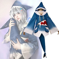 วิกผมคอสเพลย์ ชุดแวมไพร์ เซราฟแห่งจุดจบ ครุลล์ เตเปส，Shark Shark Girl Gula cos ชุดฉลาม Hololive ผู้ป
