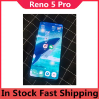 International Version Oppo Reno 5 Pro CPH2201 Mobile Phone 65W Charger 6.55" AMOLED 90HZ Dimensity 1000+ Screen Fingerprint
