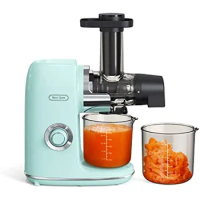 Masticating Juicer, Slow Cold Press Juicer Machines for Fruit and Vegetable, Easy to Clean, 2-Speed Modes &amp; Reverse Function