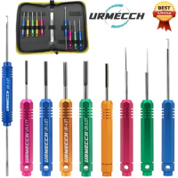 9x Car Terminal Removal Tool Kit Wire Plug Connector Pin Extractor Puller Release for Deutsch Terminal Plug DT DTM DTP Series