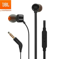 Hot JBL T110 3.5Mm Wired Earphones TUNE 110 Stereo Earbuds Pure Bass Earphones Sports Headset In-Lin