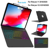 Cover For iPad Pro 11 2018 2020 7 Colors Backlight Wireless Bluetooth Keyboard Case for iPad pro 12.9 2018 2020