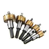[5PCs] Stainless steel hole saw drill bit set 16 18 20 25 30mm tools hole saw eye drill iron home im