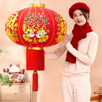 2023新款大紅燈籠燈吊燈中國風春節過新年裝飾戶外大門口陽臺掛飾