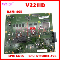 V221ID Motherboard For Asus V221 V221I V221ID All-in-one Desktop Motherboard With J3355 / J4205 CPU 4GB-RAM UMA/PM