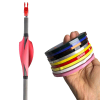 1 Roll panjang 66M lingkaran bulu 5MM putaran bilah pita pelekat Fletching gam pita memanah menembak