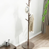 Wooden Cactus Coat Rack Standing Clothing Space Saver Dressing Industrial Hanger Floor Clothes Entrance Cabides Room Furniture