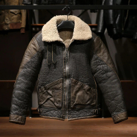 【巴黎精品】現貨+預購 真皮皮衣馬皮夾克(皮毛一體B3飛行服男外套p1ay61)