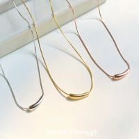 earika.earrings - silver/gold pipe necklace สร้อยคอเงินแท้ S92.5 ปรับขนาดได้ คําแนะนําการขายที่ร้อนแ