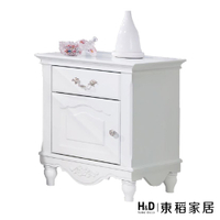 【H&D東稻家居】 床頭櫃 50cm 抽屜收納櫃 置物櫃 新古典(THY2-00412)