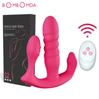 Wireless Wearable Dildo Vibrator for Women Remote Control Telescopic Vibrating Panties Adults Female Clit Masturbation Sex Toys