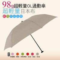 98G超輕量通勤洋傘(駱色) / 抗UV /MIT洋傘/ 防曬傘 /雨傘 / 折傘 / 戶外用品