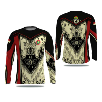 Kaos Baju Jersey Pria Batik PGRI Terbaru Lengan Panjang