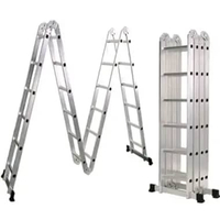 Tangga Lipat Fiberglass 4.6m 5.7m 6.9m Fiberglass Multipurpose Ladder DENKO MPFEL 4Γ4 Aluminium 5.7m