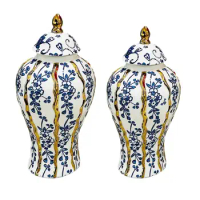 Ceramic Vase Gift Traditional Decorative Vase Chinese Vase Porcelain Ginger Jar for Centerpiece Entrance Desktop Cabinet Bedroom
