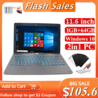 Flash Sales 11.6 INCH G12 Tablet PC 1GBDDR+64GB Windows 10 WIFI Bluetooth-Com Touching 1366*768 IPS Screen Quad Core