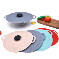 Silicone Frying Pan Lid 24/27/32cm Wok Pan Lids Cover Food Fresh Wrap Bowl Pot Lid Cooking Kitchen Tools